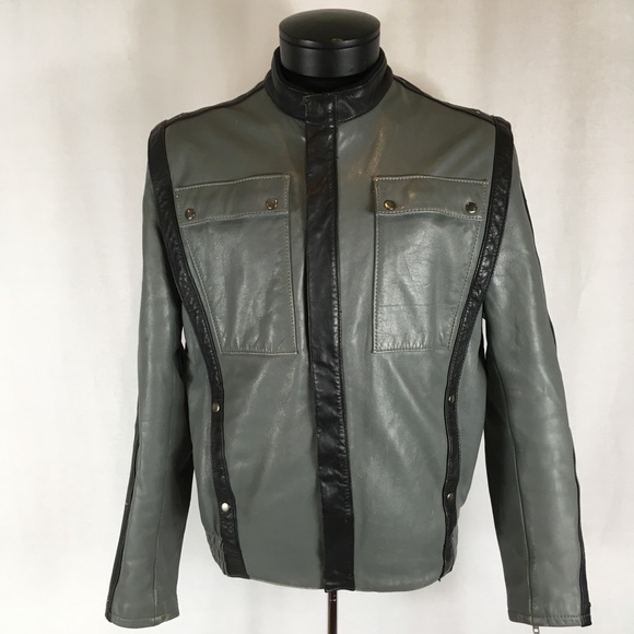 Harley Davidson Jackets Coats Hein Gericke Harley Davidson Gray Leather Coat 42 Poshmark